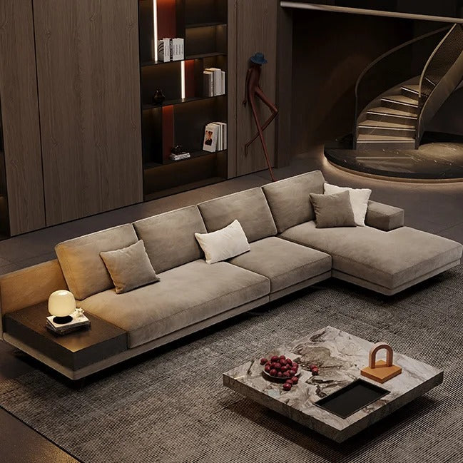 Nordic Modern Minimalism Living Room L Shaped Combination Modular Sectional Sofa Home Furniture Assembly Sofa Set