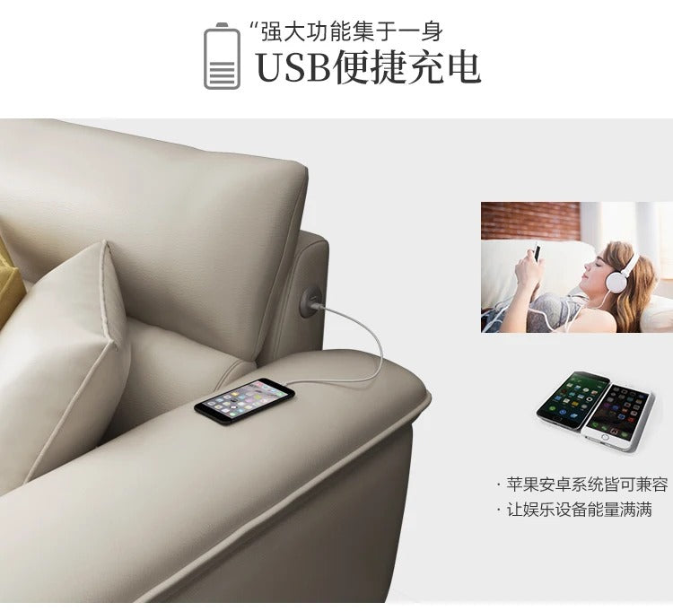 MANBAS Nordic Living Room Sofa Italian Genuine Leather Couch L-shaped Sectional Sofa Sets for Home Furniture Seating Room